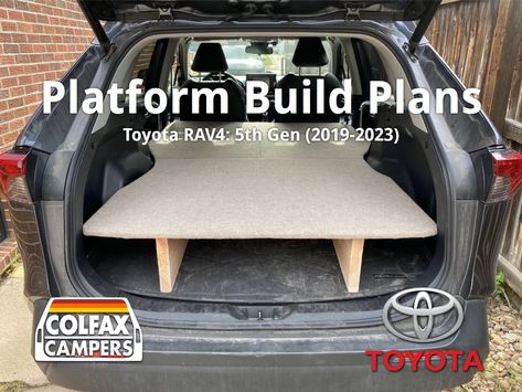 This DIY build plan provides the materials, recommended tools, exact cut dimensions, and assembly instructions to construct a sturdy, level, and easily removable car camping platform. By following this step-by-step guide, you can save yourself hours in design time and keep the material cost to a minimum. Rav 4 Camping, Camping Platform, Build Plans, Car Camper, Camping Items, Camping Bed, Assembly Instructions, Diy Car, Car Camping