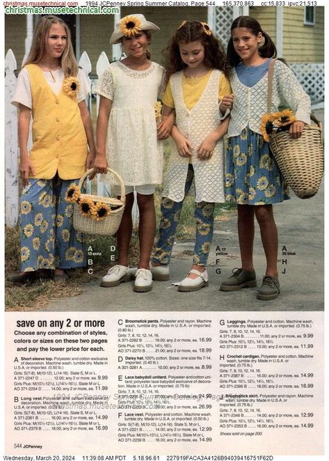 1994 JCPenney Spring Summer Catalog, Page 544 - Catalogs & Wishbooks 90s Lookbook, 90s Kids Fashion, Kids Catalogs, Vintage Girls Clothes, 90s Stuff, Historical Clothes, 80s Fashion Trends, Preteen Fashion, Vintage Kids Clothes