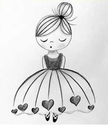 Beautiful sketch of doll for kids colouring page Ballerina Girl Drawing, Ideas Drawing Easy, Ballerina Cartoon, Dora The Explorer Images, Ballerina Sketch, Prince Drawing, Ballerina Drawing, Ballerina Painting, Doll Drawing