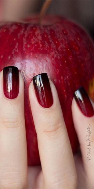 Red Black Nails, Black Ombre Nails, Red Ombre Nails, Unghie Sfumate, Gel Pedicure, French Pedicure, Nails Autumn, Popular Nail Art, Nail Art Ombre