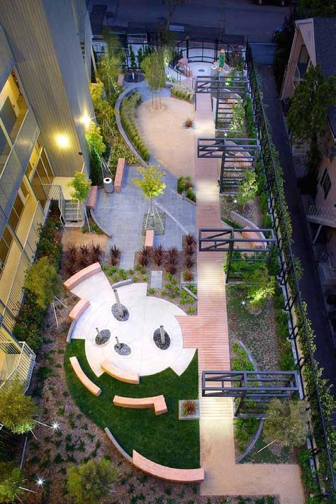 NYC rooftop garden Penthouse Terrace, Arch Garden, Moderne Have, Roof Garden Design, Pocket Park, Rooftop Design, Urban Landscape Design, Spatial Design, Landscape Architecture Design