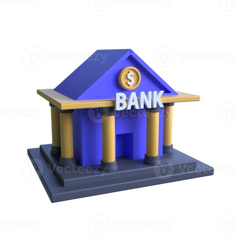 Bank Clipart, Bank Architecture, Icon Ui, Architecture 3d, 3d Icons, Png Transparent Background, The Bank, Png Transparent, Transparent Background