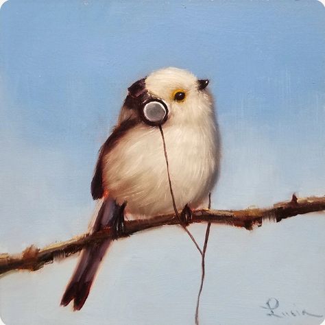 Lucia Heffernan | Songbird IV Musical Animals, Music Bird, Diy Totem, Charcoal Artwork, Anthropomorphic Animals, Contemporary Realism, Lucia Heffernan, Bird Illustrations, Candy Art