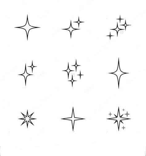 Different Ways To Draw Stars, Blitz Tattoo, Star Tattoos For Men, Butterfly Tattoo Stencil, Small Star Tattoos, Tattoo New, Small Girly Tattoos, Star Tattoo Designs, Flash Tattoo Designs