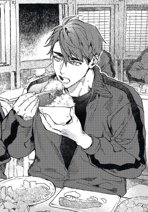 Osamu Miya Fanart Twitter, Osamu Miya Manga, Miya Osamu, Osamu Miya, Miya Twins, Miya Atsumu, Hyogo, Eating Food, Haikyuu Manga