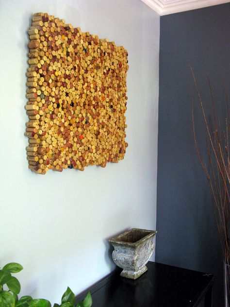 Turn leftover wine corks into wall art. | 39 Easy DIY Ways To Create Art For Your Walls Leftover Wine, Cork Crafts Diy, Wine Cork Art, Cork Projects, Wine Bottle Corks, Cork Diy, Cork Art, Cork Wall, Wine Cork Crafts