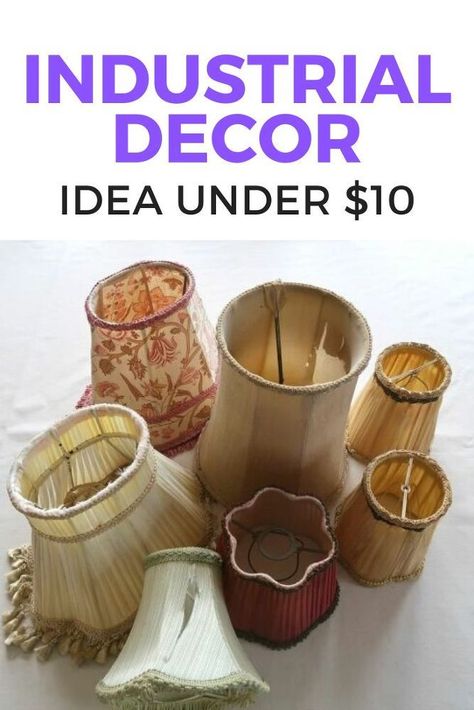 Reuse vintage Lampshades into beautiful Industrial home decor plant holders. Give new life to this household items or go thrifting at Goofdwill to find some and try this creative projects. #upcycle #repurpose #homedecordiy Plant Stands Diy, Planters Idea, Upcycle Home Decor, Upcycle Home, Wire Lampshade, Natural Holiday Decor, Vintage Lampshades, Upcycle Vintage, Vintage Thrift Stores