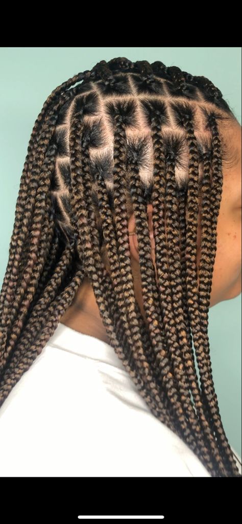 Knotless Braids With Under Color, Knotless Box Braids Brown And Black, Mixed Knotless Braids Colors, Black And Brown Knotless Braids Mixed, Brown Box Braids Medium, Color 1b/30 Box Braids, Knotless Box Braids Medium Color Brown, Mixed Brown Knotless Braids, Brown Medium Knotless Braids