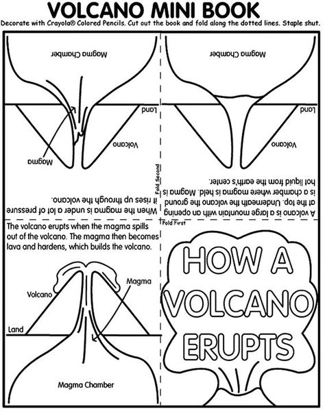 FREE Printable Volcano Mini-Book | Homeschool Giveaways Volcano Worksheet, Volcano Projects, Landform, 4th Grade Science, 6th Grade Science, 5th Grade Science, Earth And Space Science, Weird Science, Science Resources