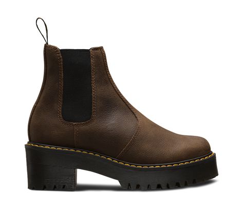 Dr Martens Rometty, Brown Dr Martens, Dr Martens Store, Chelsea Boots Style, Chelsea Boots Women, Boot Style, Chelsea Boot, Winter Shoes, Shoe Game