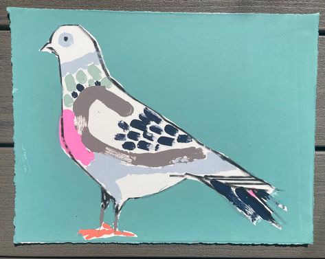 Pigeon Painting, Jane Ormes, Bird Painting Acrylic, Tapestry Ideas, Bird Graphic, Hawaiian Quilts, Acrylic Oil Painting, Duck Egg Blue, Duck Egg