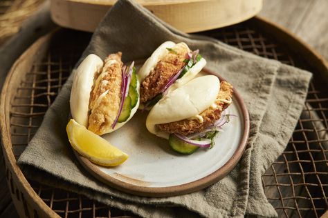 Karaage Chicken Bao — Farm to Fork Chicken Bao Buns, Karaage Chicken, Sarah Todd, Japanese Mayo, Farm To Fork, Bao Buns, Potato Starch, Deep Frying, Bun Recipe