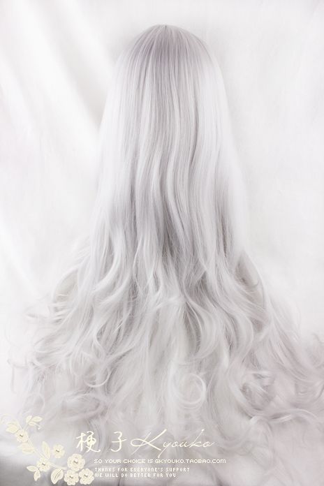 White hair White Hair Styling, Albino Aesthetic, White Faerie, White Hair Wig, Hair Claim, White Long Hair, Long White Hair, Pony Style, Band Outfits