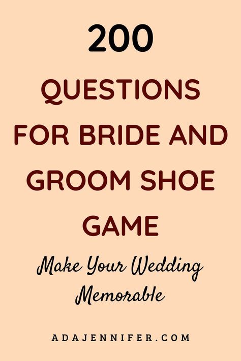 Bride And Groom Shoe Game, Wedding Shoe Game Questions, Shoe Game Questions, Wedding Shoe Game, Bridal Shower Question Game, 200 Questions, Game Questions, Wedding Questions, Fun Wedding Shoes