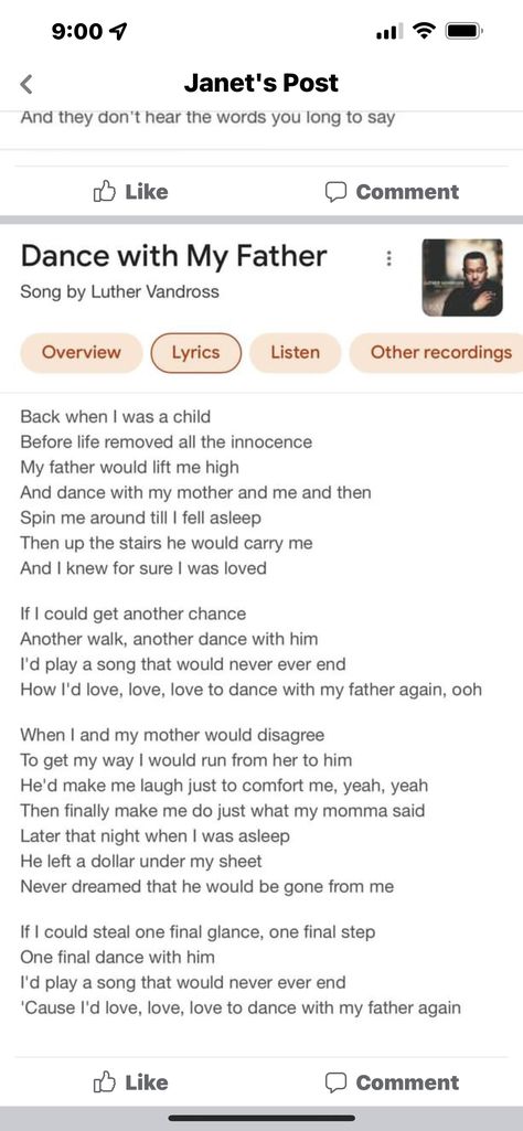 Dance With My Father Again, Bad Dads, Father Songs, Dance With My Father, About Father, Luther Vandross, My Father, I Fall, How To Fall Asleep