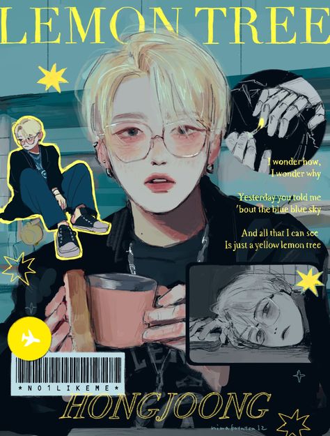 Hongjoong Drawing, Ateez Character, Hongjoong Fanart, Ateez Drawings, Ateez Poster, Magazine Design Cover, Ateez Fanart, Jelly Wallpaper, Ateez Memes