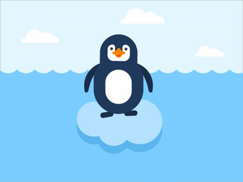 Penguin aftereffects animation gif winter ice floe iceberg cloud sea penguin Penguin Animation, Penguin Gif, Ice Gif, Aftereffects Animation, Penguin Character, Happy Birthday Gif, Art Motivation, Animation Gif, Random Image