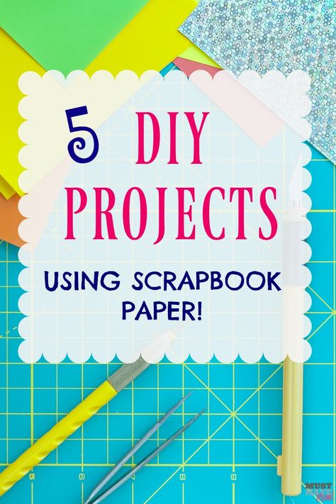 5 DIY projects using scrapbook paper! Put that scrapbook paper to good use with these 5 DIY home projects! via @musthavemom Crafts With Scrapbook Paper, Diy Scrapbook Ideas, Creative Scrapbook Ideas, Fun Diy Kids Crafts, Scrapbook Paper Projects, Scrapbook Paper Crafts Diy, Scrapbook Techniques, Make A Paper Airplane, Mom Crafts