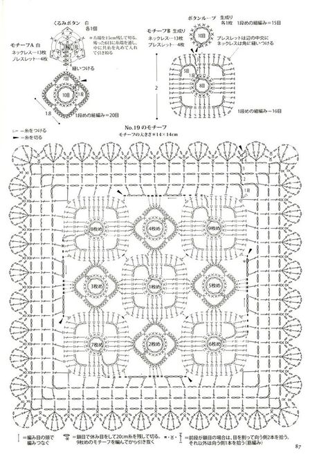 50 Crocheted Motifs and 22 Works — Yandex Disk Crocheted Motifs, Motifs Granny Square, Crochet Motif Patterns, Pixel Crochet, Crochet Granny Square Blanket, Crochet Magazine, Yarn Thread, Granny Square Blanket, Crochet Square Patterns