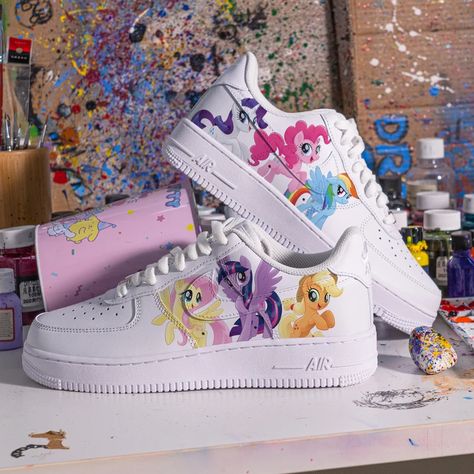 Custom My Little Pony Nike Air Force 1, Handpainted Cartoon Custom Nike AF1 Sneakers, the Nike Air Force 1 Customize Af1s Birthday Gift - Etsy Custom My Little Pony, Shoe Painting, Custom Af1, Tree Inspiration, Custom Kicks, Air Force 1 Custom, Shoes Ideas, Custom Air Force 1, Custom Nike