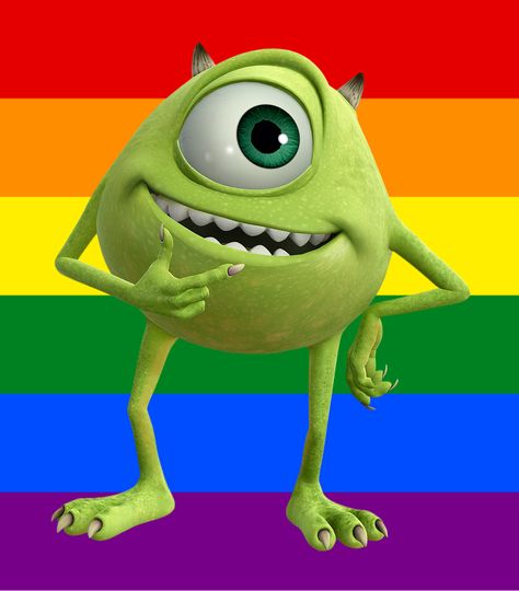 Mike Wazowski And Sully, Gay Flag, Mike Wazowski, I Stand, Disney And Dreamworks, Stand By Me, Dreamworks, Dinosaur Stuffed Animal, Flag