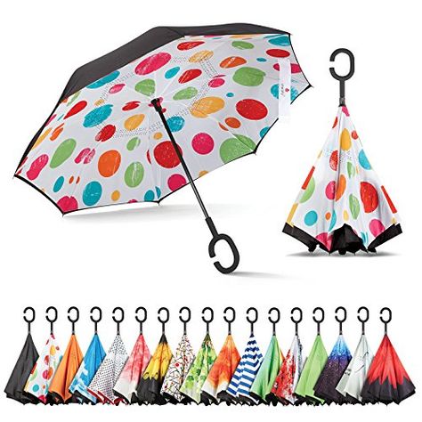 Sharpty Inverted Umbrella, Best Windproof Umbrella, Rever... https://www.amazon.com/dp/B079576XFY/ref=cm_sw_r_pi_awdb_t1_x_OBfpCb6MNVQSK Upside Down Umbrella, Bubble Umbrella, Umbrella Dress, Windproof Umbrella, Best Umbrella, Red Lotus, Prime Colors, Travel Umbrella, Canopy Design