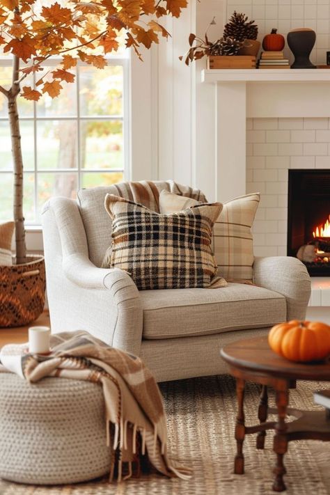 Looking for ways to make your home cozy and festive this autumn? Explore our curated fall decor ideas! From rustic touches to modern accents, we've got everything you need to transform your space into an autumnal haven. Linkedin Ideas, Coastal Thanksgiving, Fall Decor Living Room Cozy, Fall Decor Farmhouse, Fall House, Neutral Farmhouse, Fall Room Decor, Cosy Interior, Fall Living Room Decor