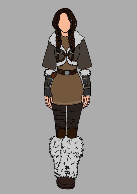 Httyd Oc Outfits, Viking Warrior Woman Outfit, Httyd Female Oc, Viking Clothes Drawing, Httyd Oc Viking Female Outfits, Httyd Outfits Female, Httyd Clothes, Httyd Oc Viking Female, Httyd Outfits