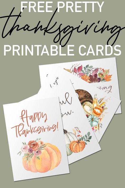 Get this set of free pretty Thanksgiving cards. Each Thanksgiving card features a watercolor design with pretty fall elements such as pumpkins, fall foliage, fall flowers, and more. The Thanksgiving cards printable set comes with 10 free cards. #thanksgivingcards #thanksgivingcraft #freeprintables #freethanksgivingprintables Free Thanksgiving Cards, Thanksgiving Day Cards, Diy Thanksgiving Cards, Thanksgiving Cards Printable, Happy Thanksgiving Cards, Free Printable Thanksgiving, Thanksgiving Cards Handmade, Free Fall Printables, Free Thanksgiving Printables