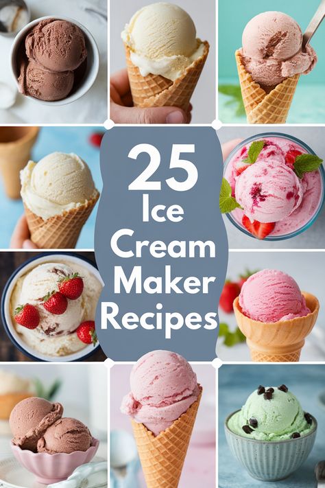 These ice cream maker recipes will take your frozen dessert game to the next level. Explore exciting flavor combinations, experiment with different mix-ins, and discover new ways to enjoy your favorite frozen treats. From classic churned ice creams to refreshing sorbets, there's something for everyone. Ice Cream Mix For Ice Cream Maker, Easy Ice Cream Machine Recipes, Hamilton Beach Ice Cream Maker Recipes, Americana Ice Cream Maker Recipes, Dash Ice Cream Maker Recipes Protein, Mini Ice Cream Maker Recipes, Cuisant Ice Cream Maker Recipes, Homemade Ice Cream Recipes For Ice Cream Maker, Best Homemade Ice Cream Recipe