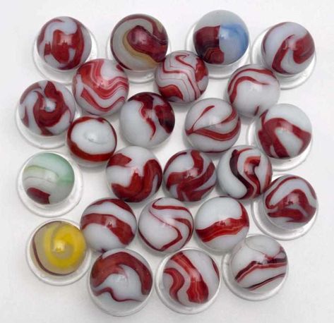 Price guide for Lot of 24: Akro Agate Oxblood Marbles. Description Antique Marbles, Marbles Images, Agate Art, Vintage Marbles, Marble Pictures, Marble Price, Marble Box, Marble Games, Gazing Ball