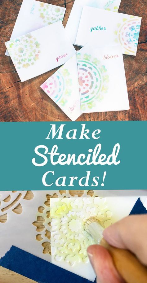 Make Quick Stenciled Greeting Cards with Rebecca Parsons for The Graphics Fairy! CLICK for the free fun, quick and easy Tutorial.  Such a lovely Handmade Card Project. #Handmadecards #graphicsfairy #Papercrafts #StencilProjects Diy Coffee Station, Diy Locker, Room Decor Crafts, Easy Homemade Gifts, Home Decor Diy Crafts, Diy Wainscoting, Diy Blanket Ladder, Wood Wall Art Diy, The Graphics Fairy