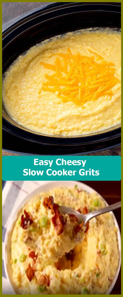 Crockpot Grits With Cream Cheese, Slow Cooker Grits, Crockpot Grits, Recipes Using Cream Cheese, Slow Cooker Stuffed Peppers, Cheesy Grits, Grits Recipe, Slow Cooker Pasta, Best Slow Cooker