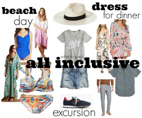 what to pack for an all inclusive vacation All Inclusive Resort Outfits, Punta Cana Outfits, Mexico Vacation Outfits, Cancun All Inclusive, Cancun Vacation, Mexican Vacation, Outfits For Mexico, Jamaica Vacation, Beach Vacation Outfits