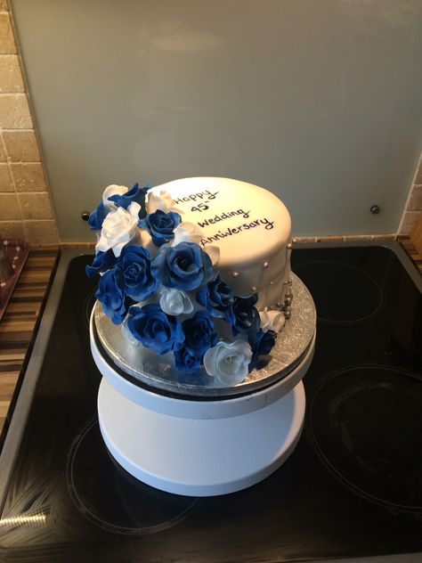 Sapphire Wedding Anniversary Cake 45th Anniversary Cake, 45th Wedding Anniversary Cake, 45 Birthday Ideas For Women Decoration, Sapphire Cake, 45th Wedding Anniversary Gifts, Wedding Anniversary Quotes, 45th Wedding Anniversary, Sapphire Anniversary, 45th Birthday