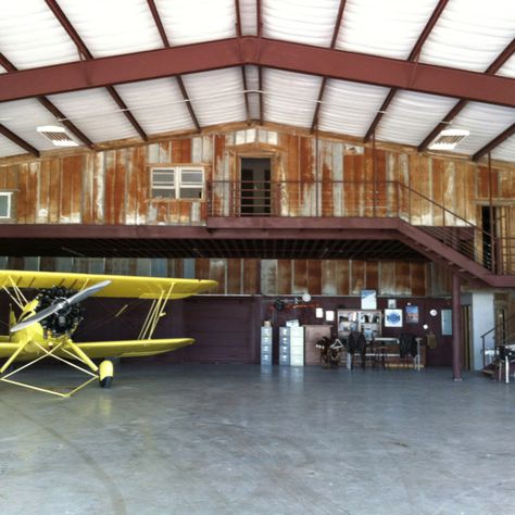 It'd be pretty cool to live in a restored aircraft hanger Airplane Hanger Design, Hanger Homes, Airplane Hanger House, Airplane House, Hangar House, Hangar Home, Hangar Homes, Aircraft Hanger, Airplane Hanger