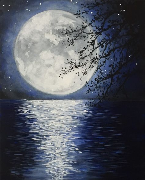 Moonlit Lake, River Drawing, Frost Moon, Moon Over Water, About Moon, Ocean Drawing, Water Tattoo, Ocean Tattoos, Sketching Ideas