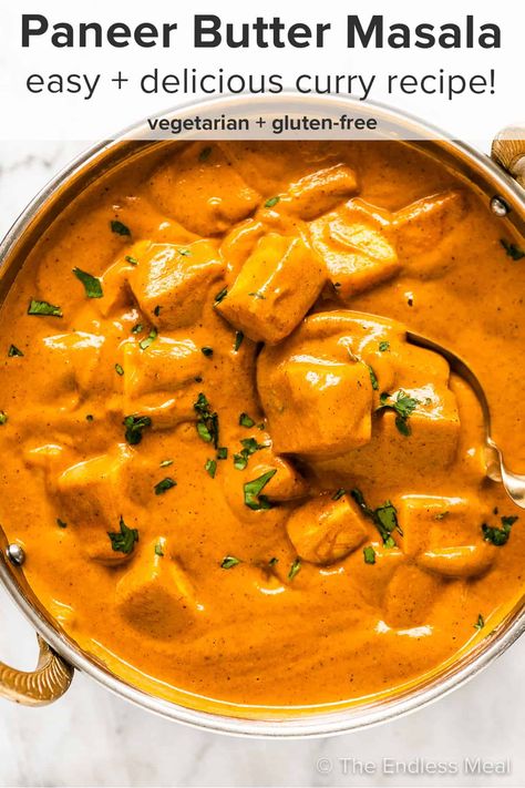 Indian Paneer Recipes, Paneer Curry Recipes, Paneer Masala Recipe, Butter Paneer, Butter Masala Recipe, Butter Chicken Sauce, Paneer Butter Masala, Curry Recipes Vegetarian, Butter Masala