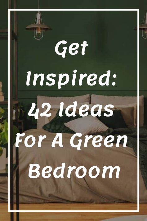 Looking to create a tranquil and eco-friendly bedroom space? Explore our collection of 42 green bedroom ideas for inspiration on how to incorporate the calming and rejuvenating color into your decor. From lush green accent walls to botanical bedding, you'll find a variety of refreshing design concepts to transform your bedroom into a serene oasis. Whether you prefer bold emerald hues or soft sage tones, these ideas will help you bring nature indoors and create a relaxing retreat that promotes re Green And Cream Bedroom Walls, Wall Colors For Green Bedding, Green Nature Themed Bedroom, Green Bed Ideas Bedroom, Bedding With Green Walls, Bedrooms Painted Green, Dark Green And Tan Bedroom, Forest Green Bedroom Accent Wall, Green Bedroom Ideas Wall