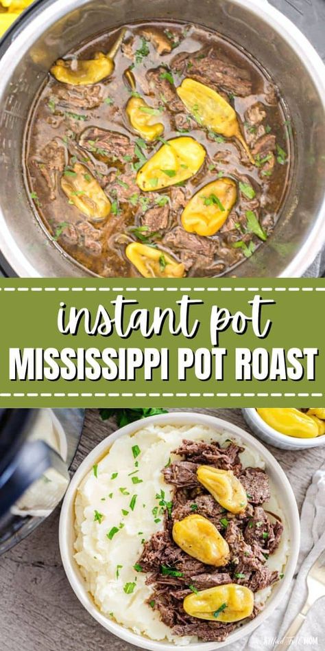 Made with from-scratch seasoning blends and tangy, zesty pepperoncini peppers, Instant Pot Mississippi Pot Roast is a melt-in-your-mouth beef dinner that comes together with ease! Instant Pot Mississippi Pot Roast, Instant Recipe, Pot Roast Crock Pot Recipes, Mississippi Pot, Best Pot Roast, Pepperoncini Peppers, Beef Pot Roast, Mississippi Pot Roast, Best Instant Pot Recipe