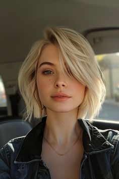 Blonde Lowlights, Short Blonde Bobs, Side Bangs Hairstyles, Hair Inspiration Short, Short Hair Trends, Short Hair Balayage, Side Bangs, Short Natural Hair Styles, Short Hair With Bangs