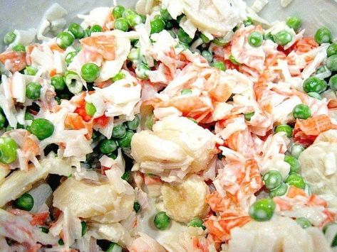 Salad With Crab Meat, Waterchestnut Recipes, Crab Meat Salad, Mayonnaise Sauce, Chestnut Recipes, Cheese Pasta Recipes, Crab Pasta, Crab Salad Recipe, Meat Salad