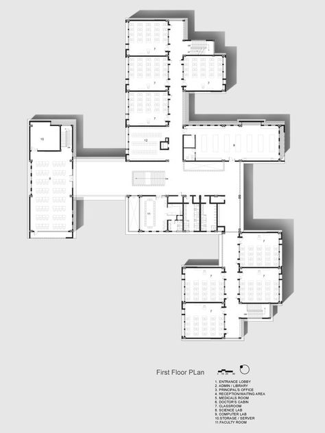 Schools Plans Architecture, Plan Of School Architecture, High School Blueprints, School Floor Plan Architecture, School Building Design Floor Plans, School Architecture Plan, School Blueprints, High School Floor Plan, University Floor Plan