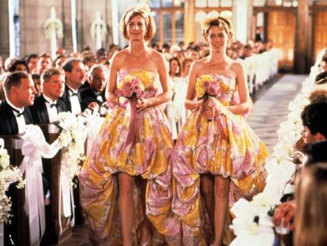 Horrible Bridesmaid Dresses, Bad Bridesmaid Dresses, Ugly Bridesmaid Dresses, Rachel Griffiths, Zoe Mclellan, Ugly Wedding Dress, My Best Friend’s Wedding, Ugly Dresses, Funny Dresses