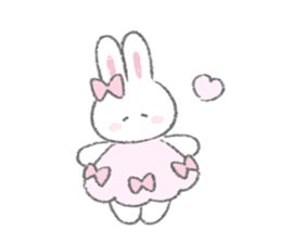 The fluffy bunny sticker 7 – LINE stickers | LINE STORE Fluffy Bunny, A Bunny, Cute Rabbit, Line Store, Instagram Photos, Pink, Instagram