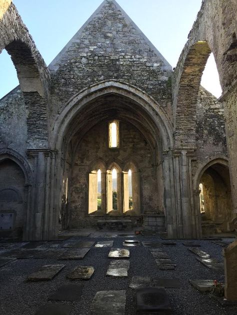 Corcomroe Abbey, County Clare   Nave looking west Corcomroe Abbey, Glasgow Cathedral, County Clare, Irish Culture, Family Roots, June Wedding, Church Architecture, Old Building, Glasgow