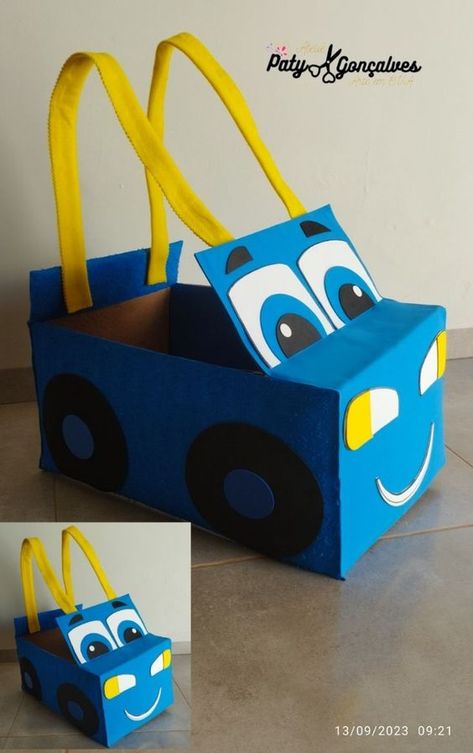 Cardboard Box Car, Car Activities, Cardboard Car, Cardboard Box Crafts, Car Craft, Preschool Arts And Crafts, Cars Birthday, Diy Car, Cardboard Crafts