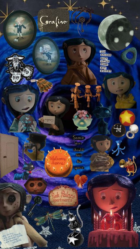 Coraline wallpaper #coraline #coralinemovie #coralinejones #halloween #spooky #fyp Coraline Core, Coraline Wallpaper, Coraline Movie, Coraline Aesthetic, Coraline Jones, Pink Palace, Type Shi, Halloween Aesthetic, Halloween Spooky