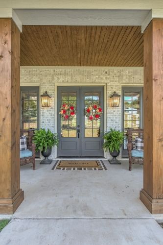 One Room House, Texas Hill Country Decor, Hill Country Farmhouse, Texas Hill Country House Plans, Concrete Floors In House, Comfortable House, Prairie House, Hill Country Homes, Concrete Stained Floors