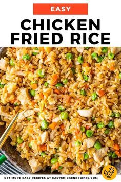 Easy Chicken Fried Rice Recipe, Homemade Chicken Fried Rice, Easy Chicken Fried Rice, Chicken Fried Rice Recipe Easy, Baked Lemon Pepper Chicken, Dinner Ideas For Two, Chicken Fried Rice Easy, Fried Rice Recipe Easy, Recipes With Chicken And Peppers